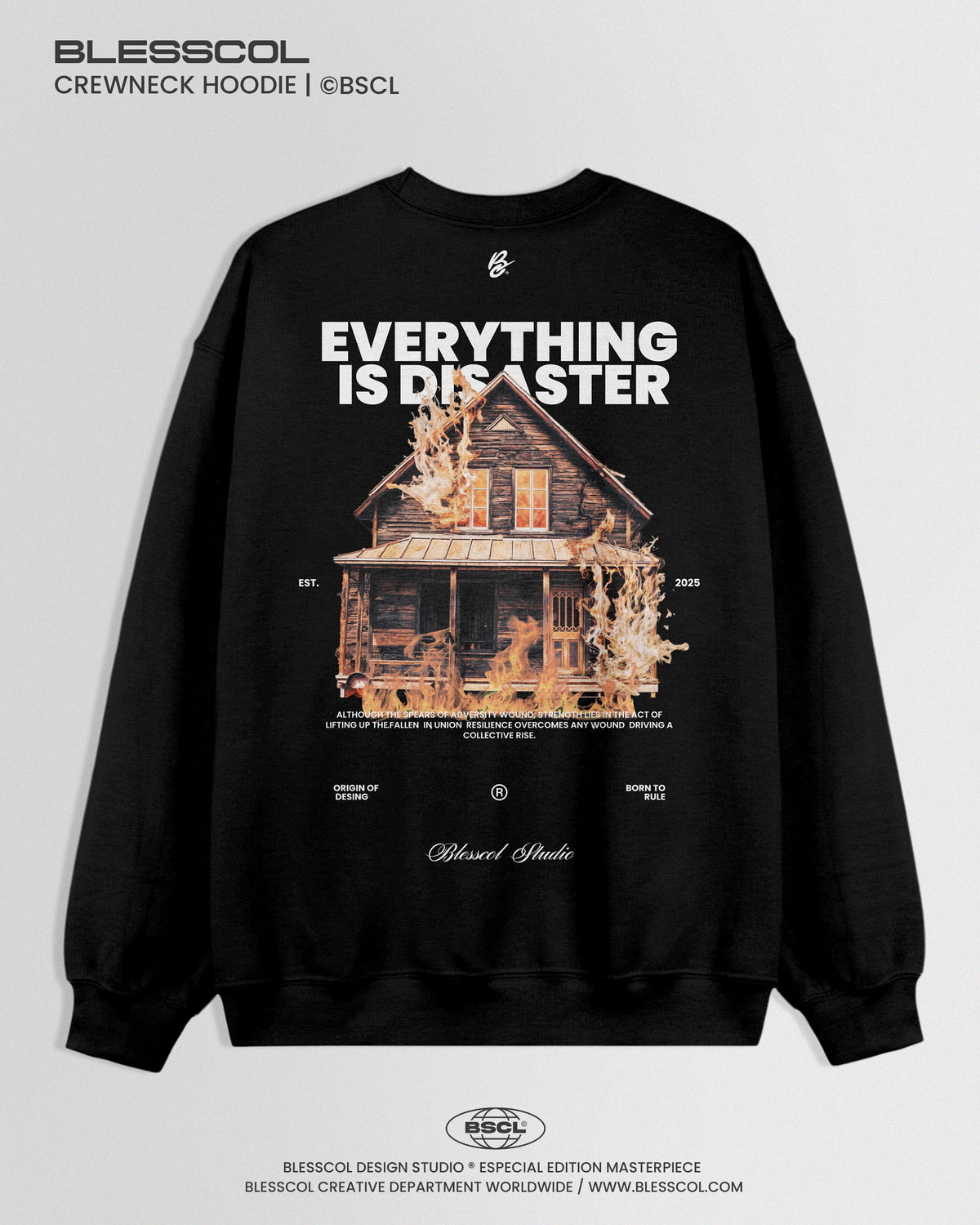 CREWNECK HOODIE  EVERYTHING IS DISASTER