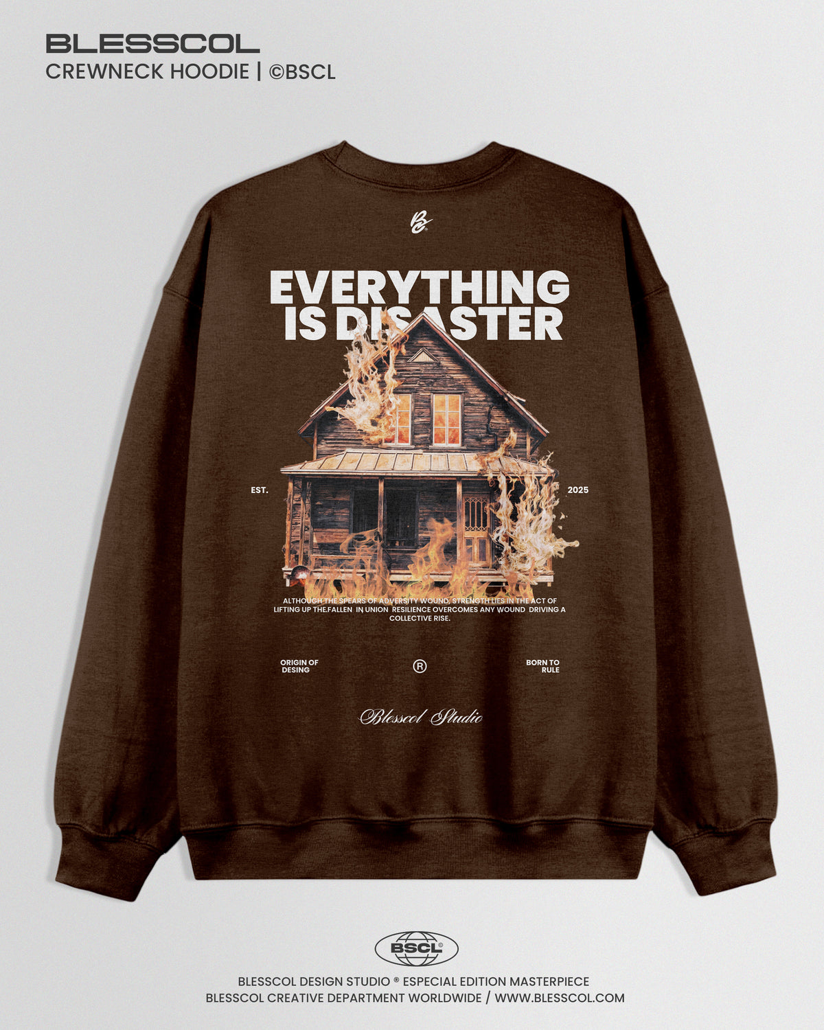 CREWNECK HOODIE  EVERYTHING IS DISASTER