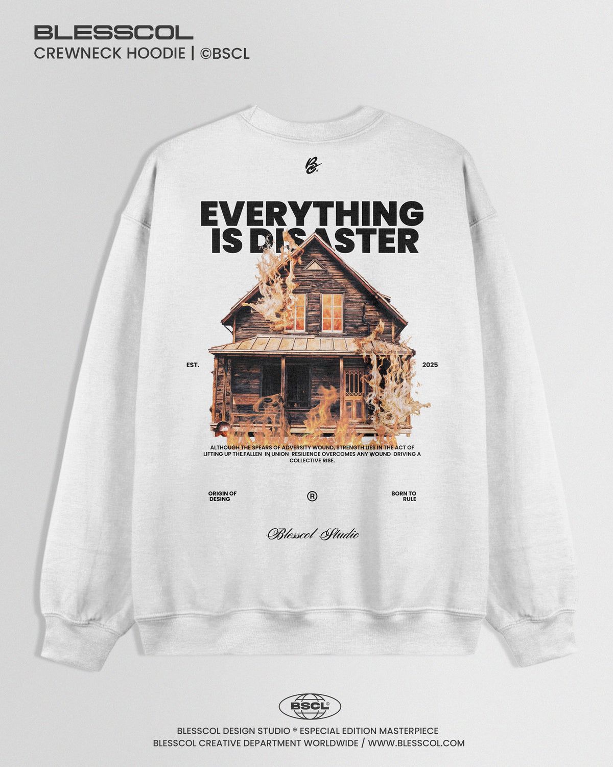 CREWNECK HOODIE  EVERYTHING IS DISASTER
