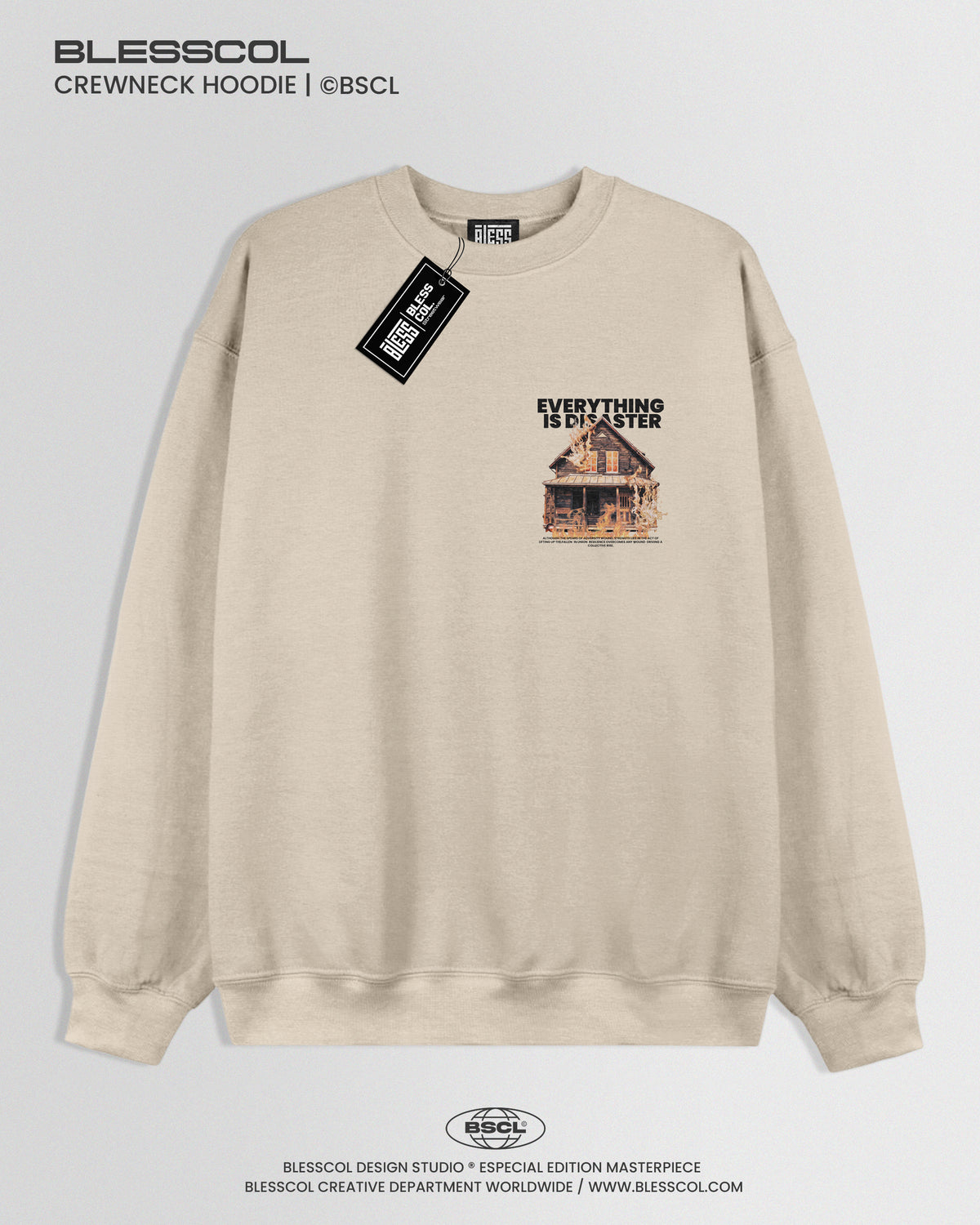 CREWNECK HOODIE  EVERYTHING IS DISASTER
