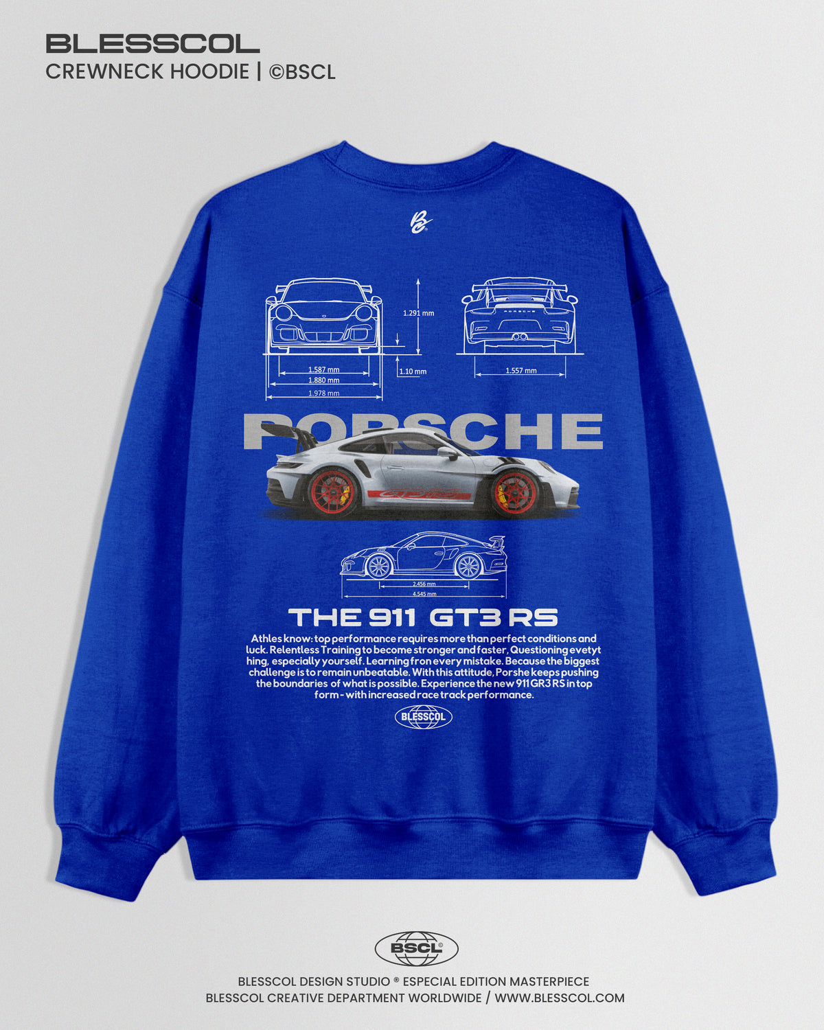 CREWNECK HOODIE PORSCHE GT3 RS EDITION