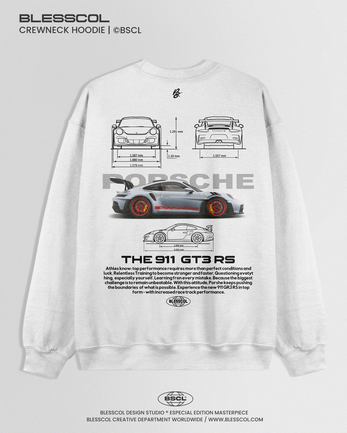 CREWNECK HOODIE PORSCHE GT3 RS EDITION
