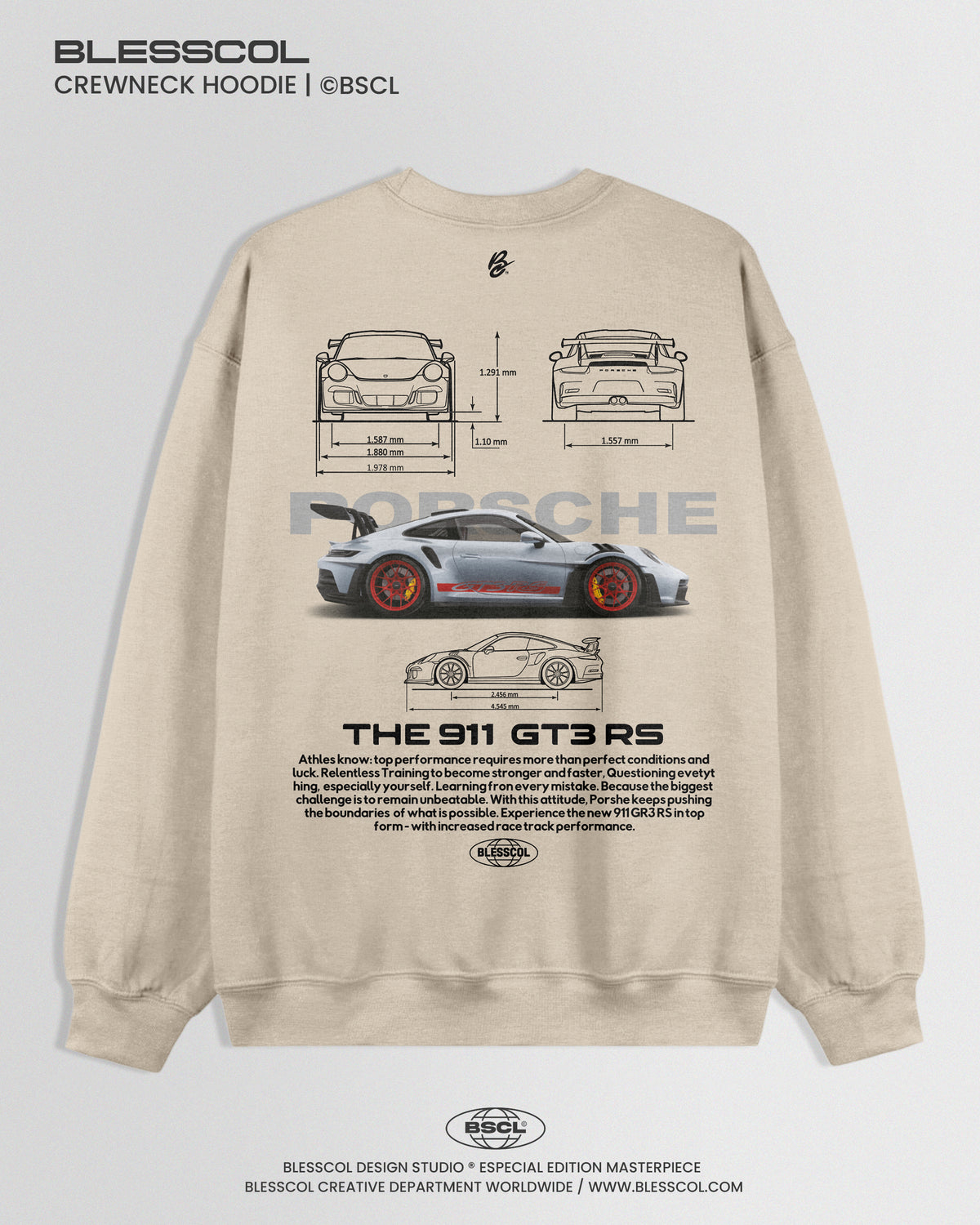 CREWNECK HOODIE PORSCHE GT3 RS EDITION