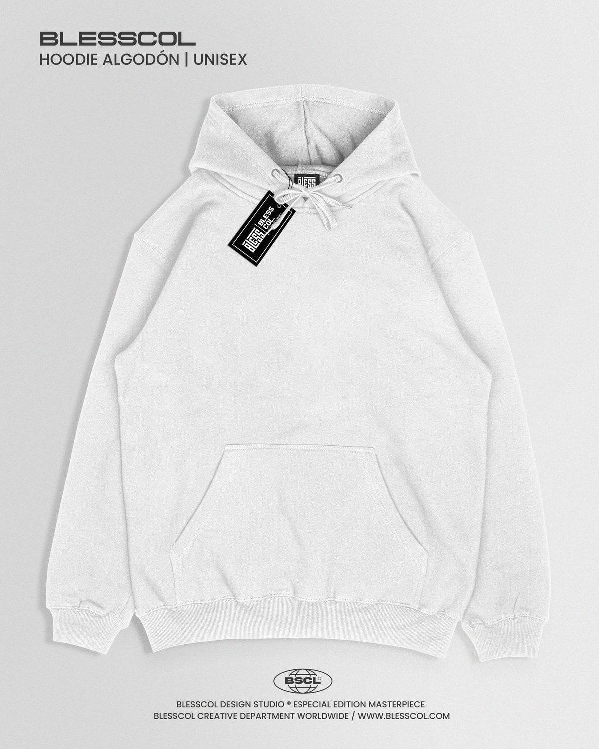 HOODIE ESSENTIAL BASICO BLANCO