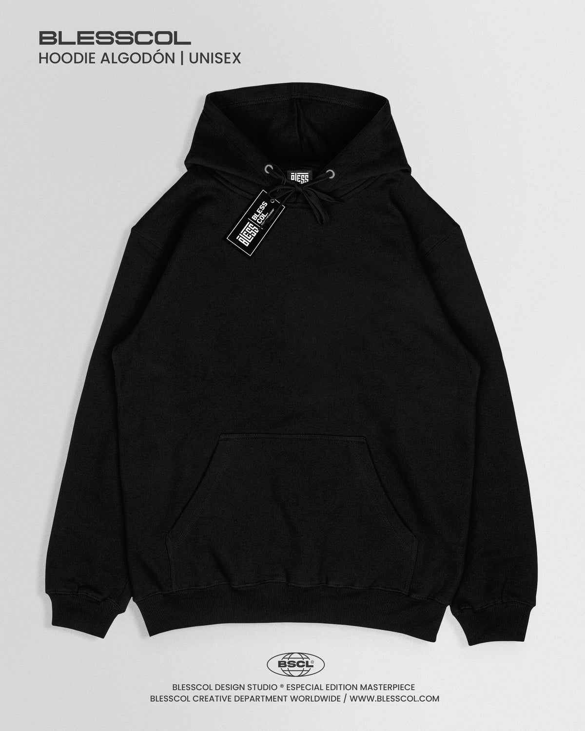 HOODIE ESSENTIAL BASICO NEGRO