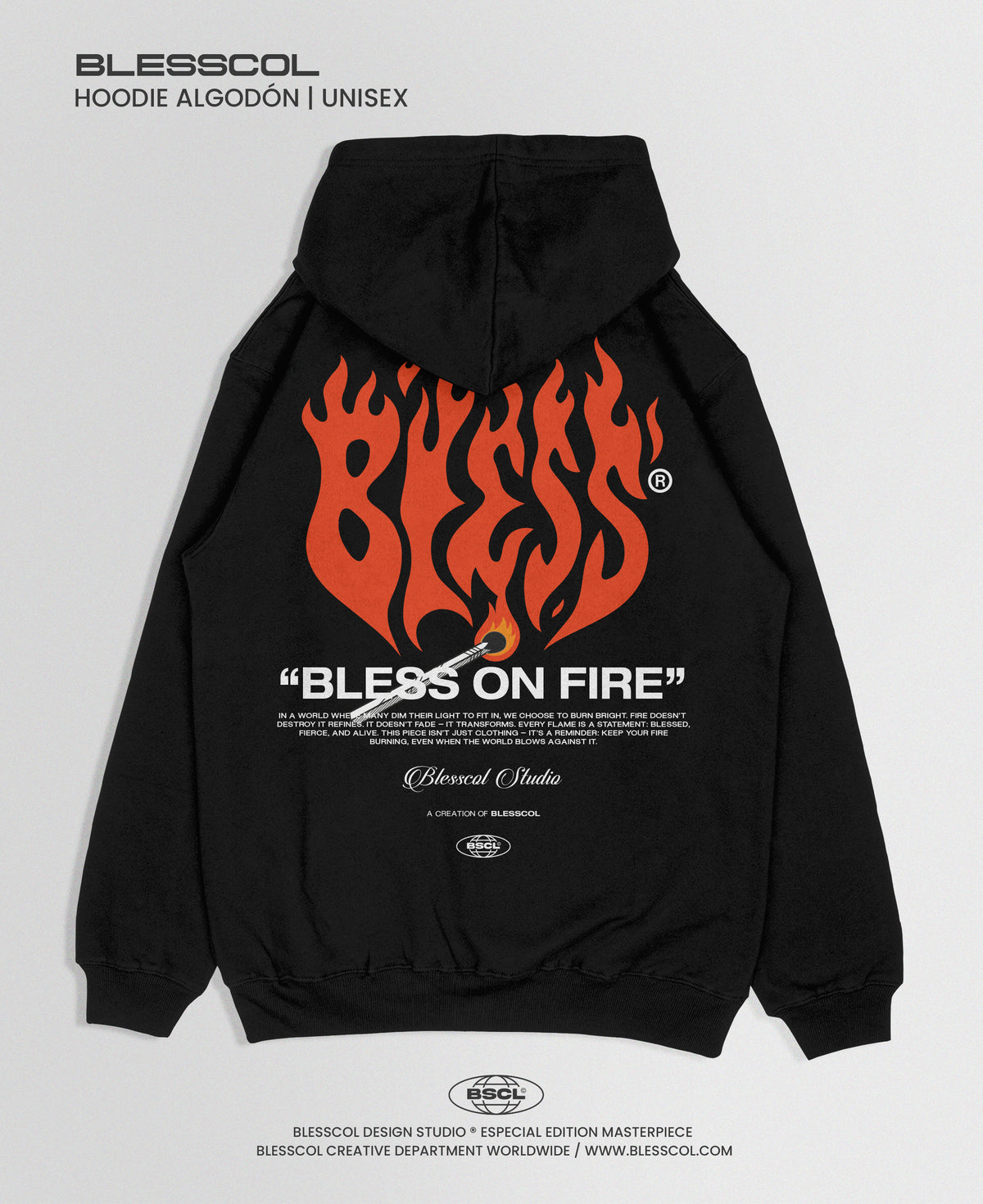 HOODIE BLESS ON FIRE BSCL