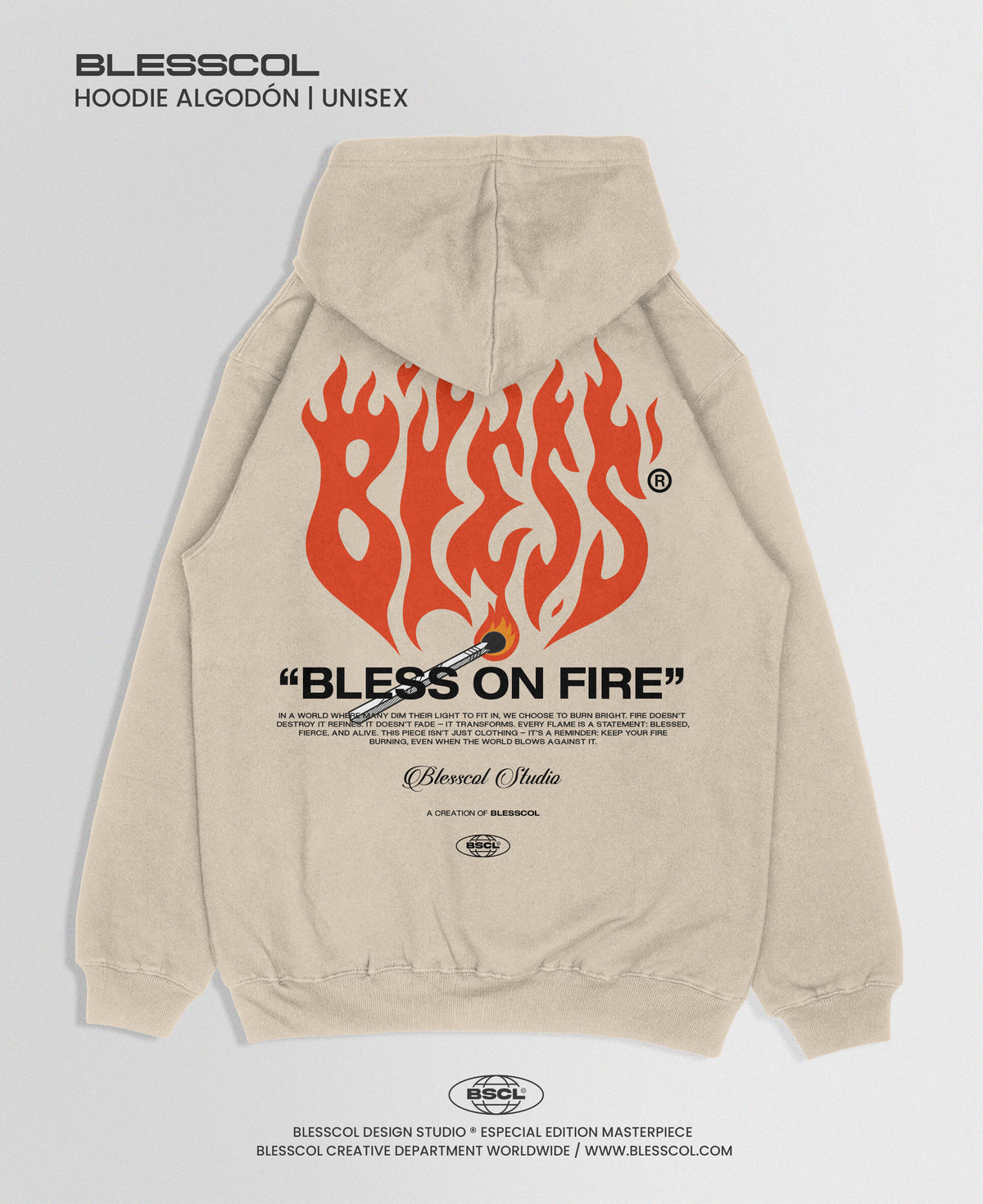 HOODIE BLESS ON FIRE BSCL