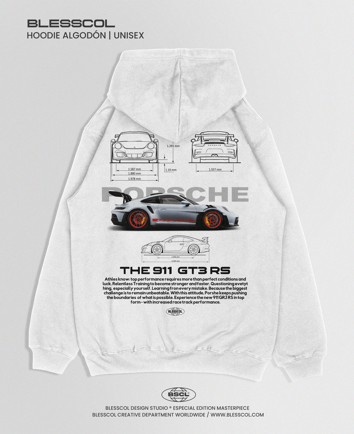 HOODIE UNISEX PORSCHE THE 911 GT3 RS