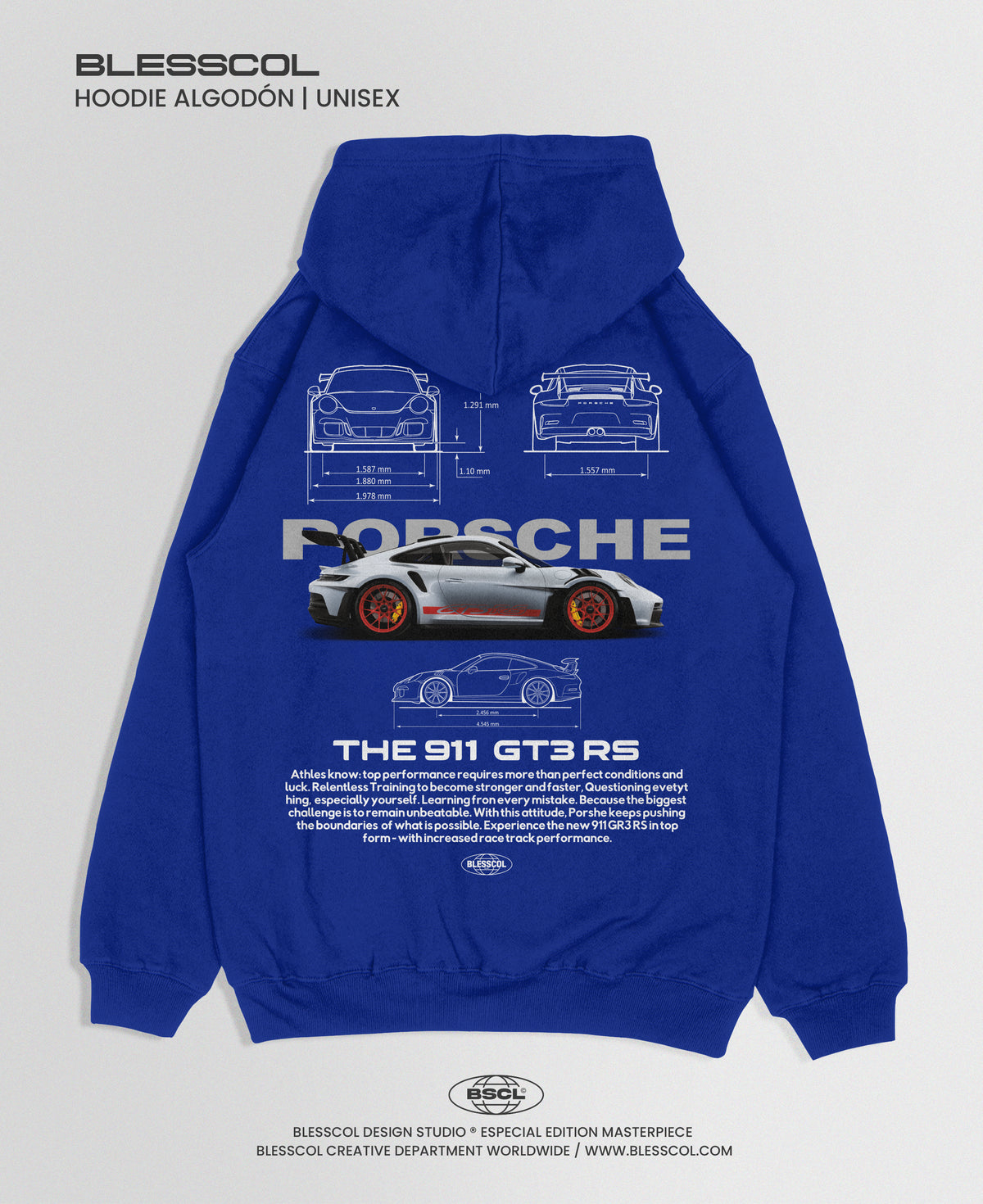 HOODIE UNISEX PORSCHE THE 911 GT3 RS