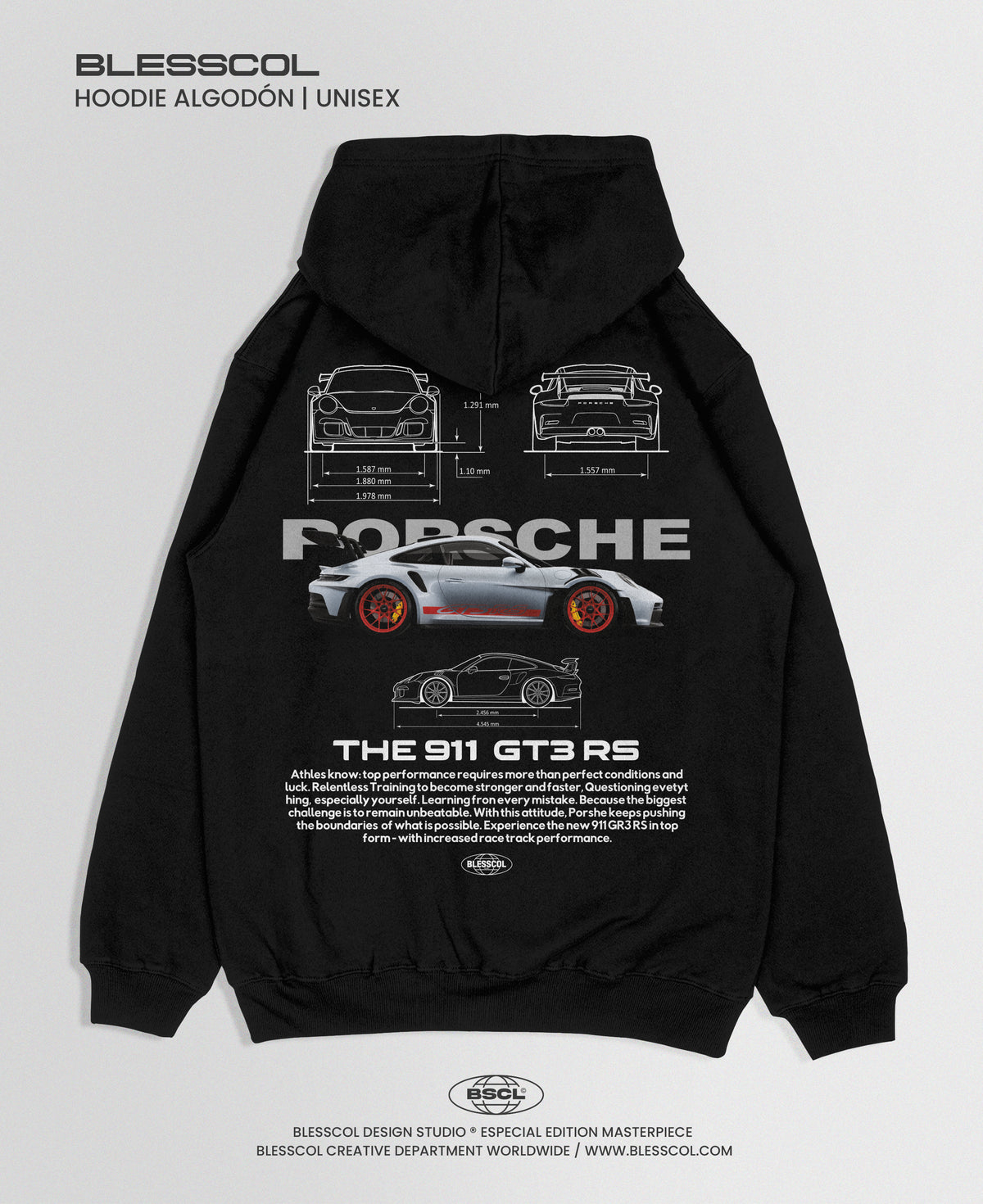 HOODIE UNISEX PORSCHE THE 911 GT3 RS