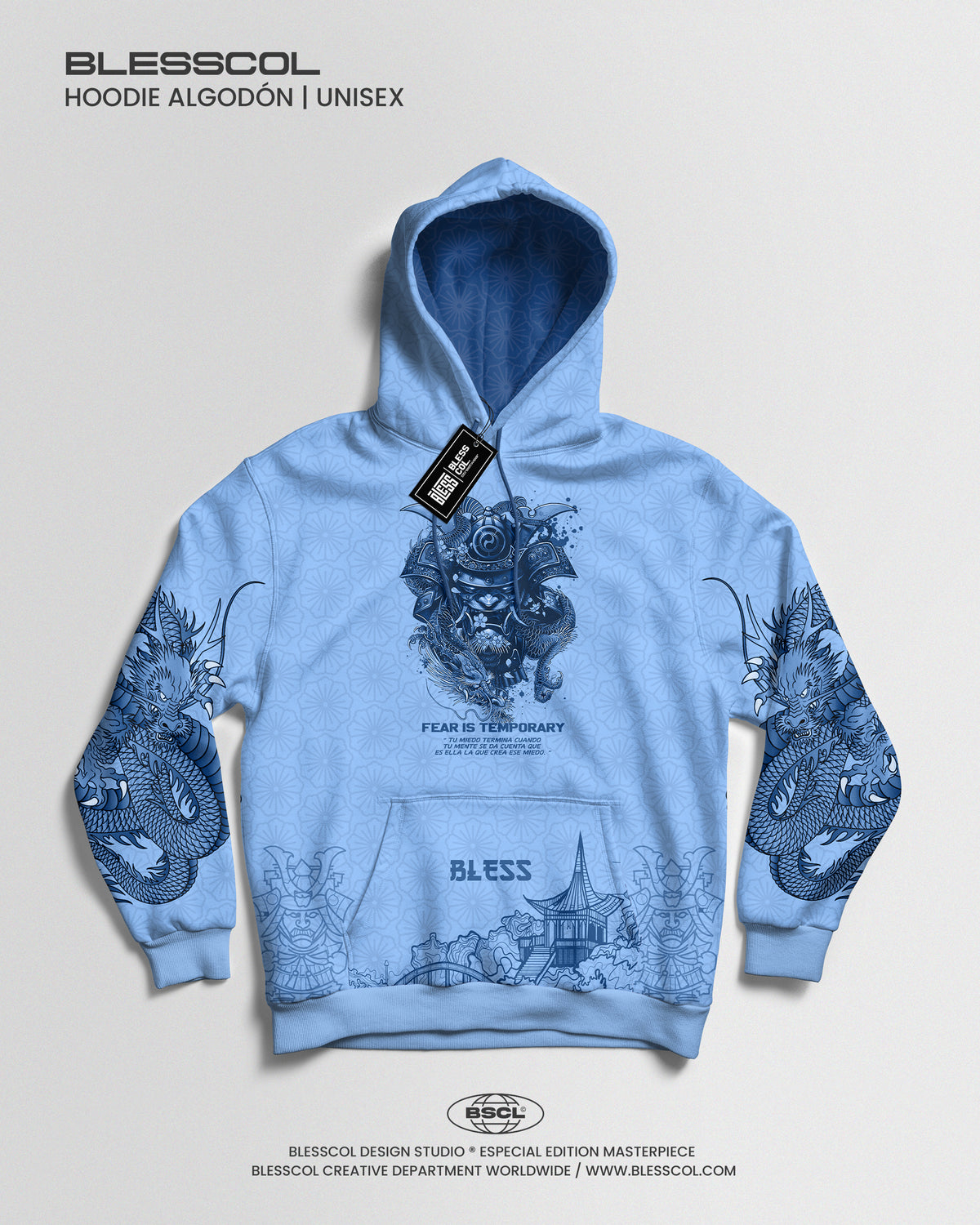 HOODIE DRAGON SAMURAI SHADOW