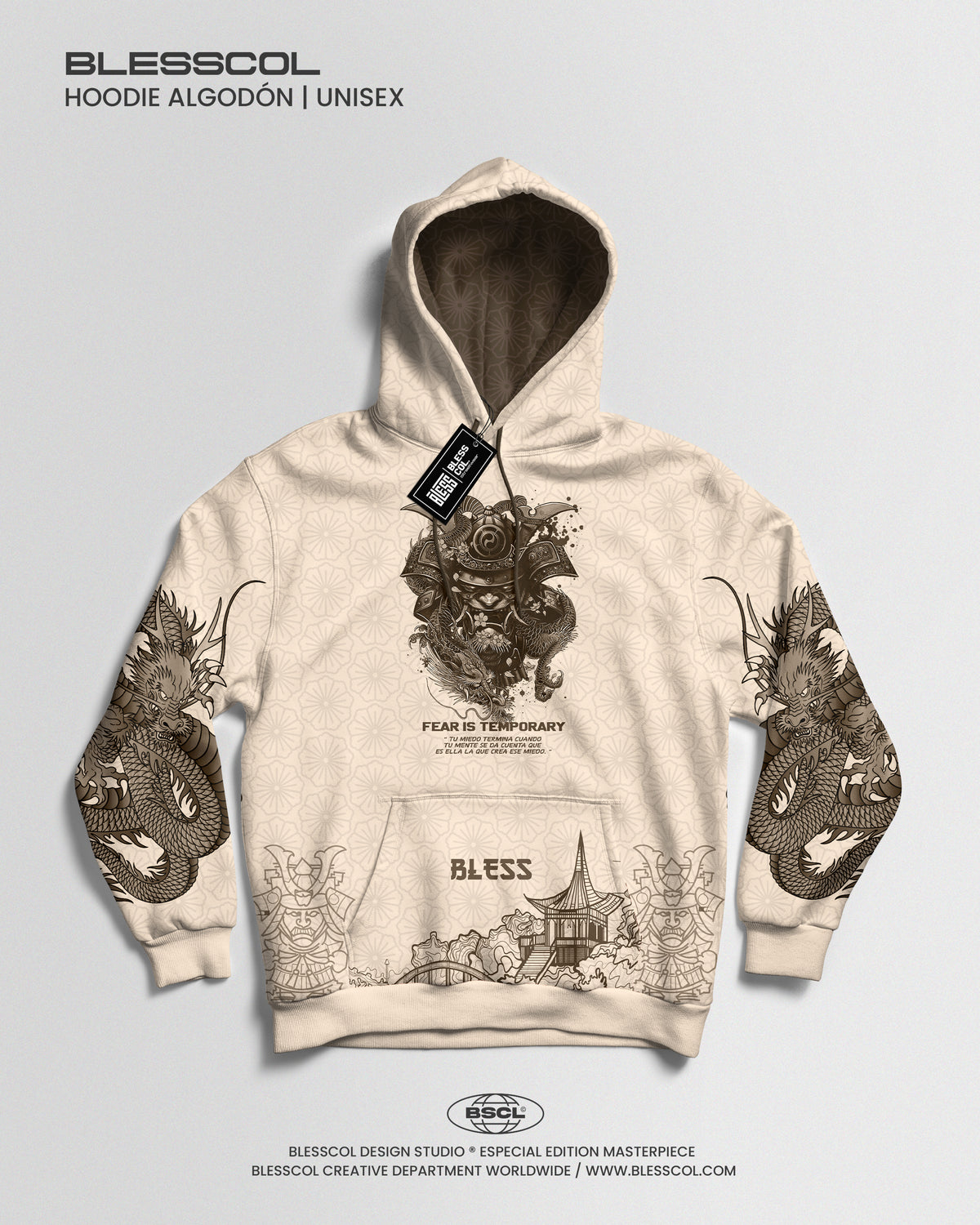 HOODIE DRAGON SAMURAI SHADOW