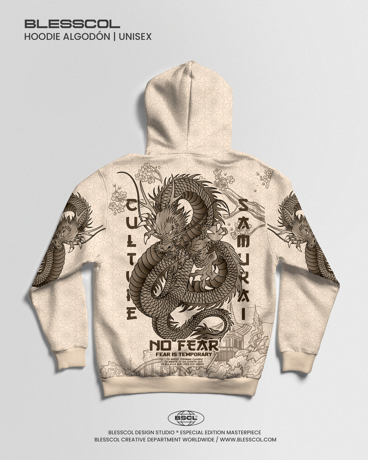 HOODIE DRAGON SAMURAI SHADOW