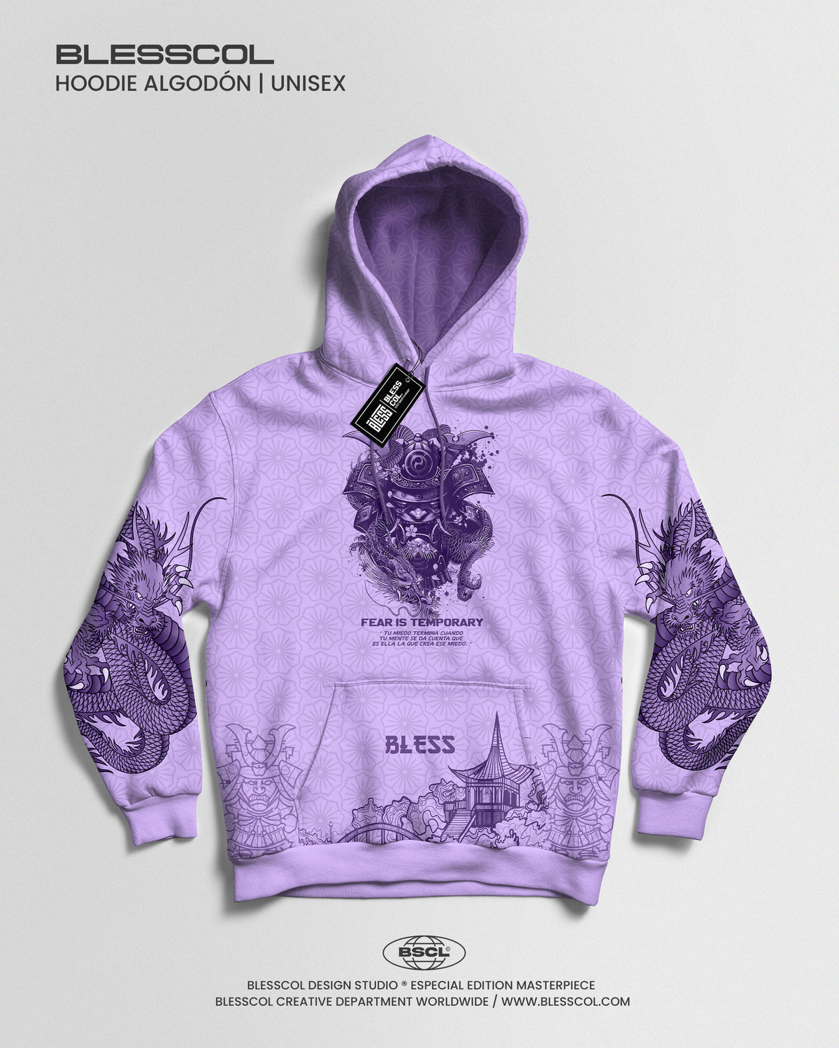 HOODIE DRAGON SAMURAI SHADOW