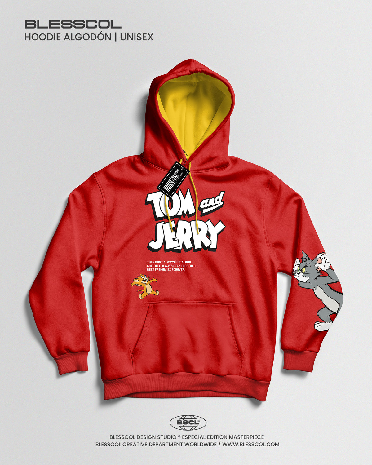 HOODIE UNISEX TOM AND JERRY