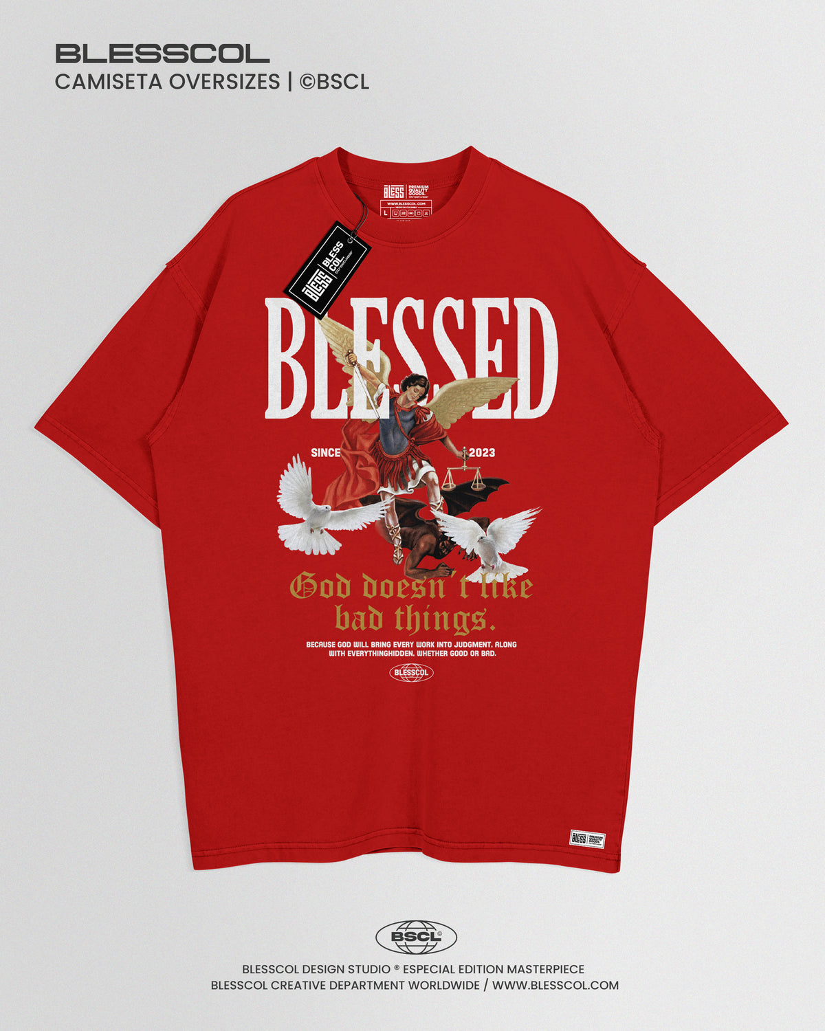 CAMISETA OVERIZES GOD DOESNT I LIKE BAD