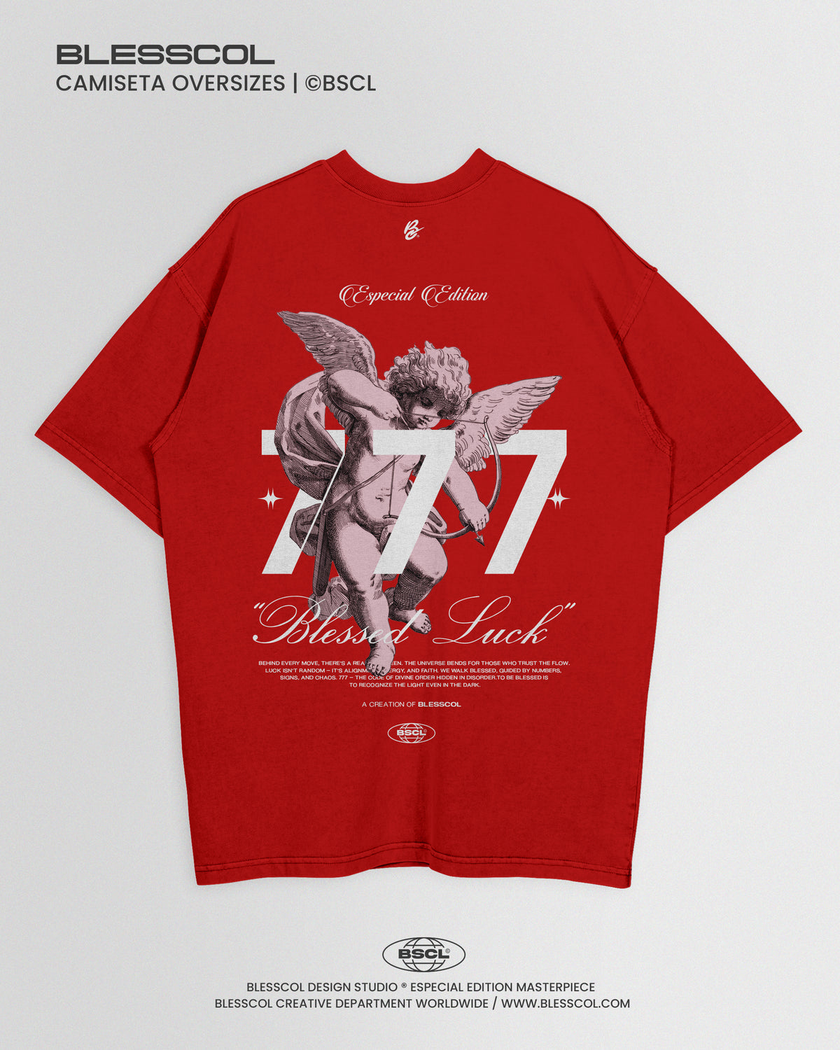 CAMISETA OVERSIZE EDITON BLESSED LUCK 777