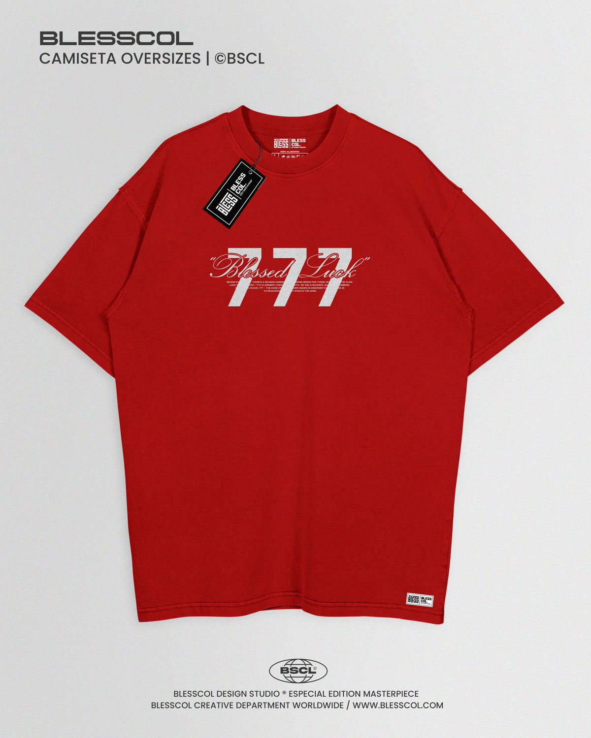 CAMISETA OVERSIZE EDITON BLESSED LUCK 777