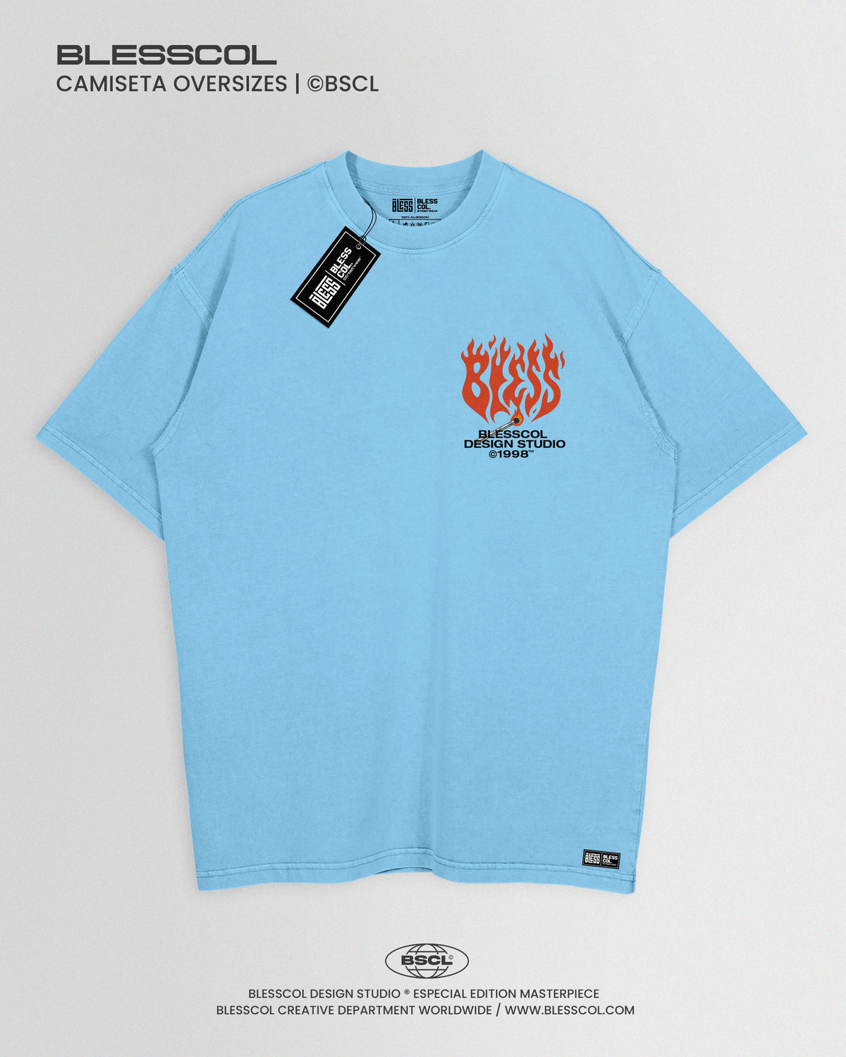 CAMISETA OVERSIZE EDITON BLESS ON FIRE