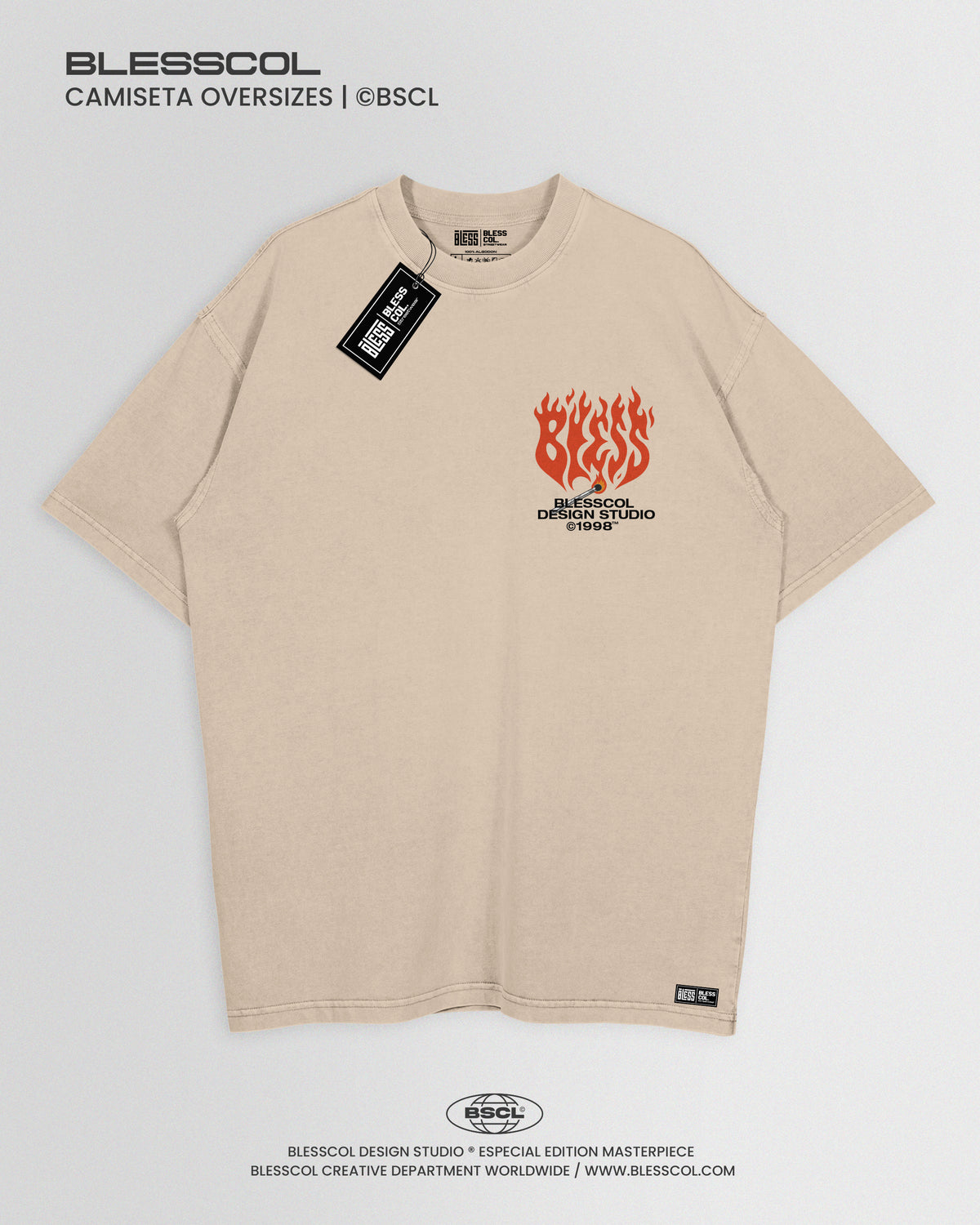 CAMISETA OVERSIZE EDITON BLESS ON FIRE