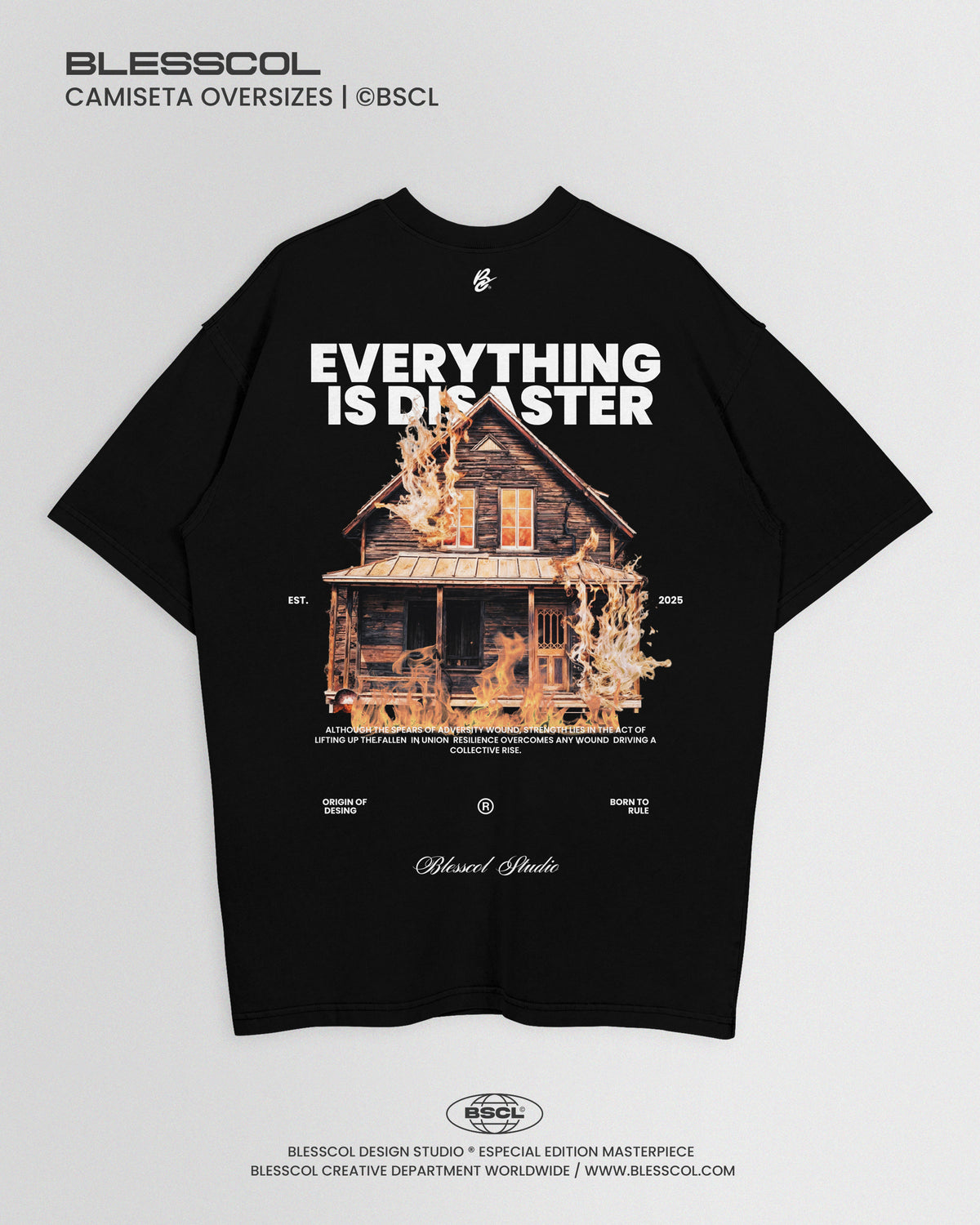CAMISETA OVERSIZE VERYTHING IS DISASTER
