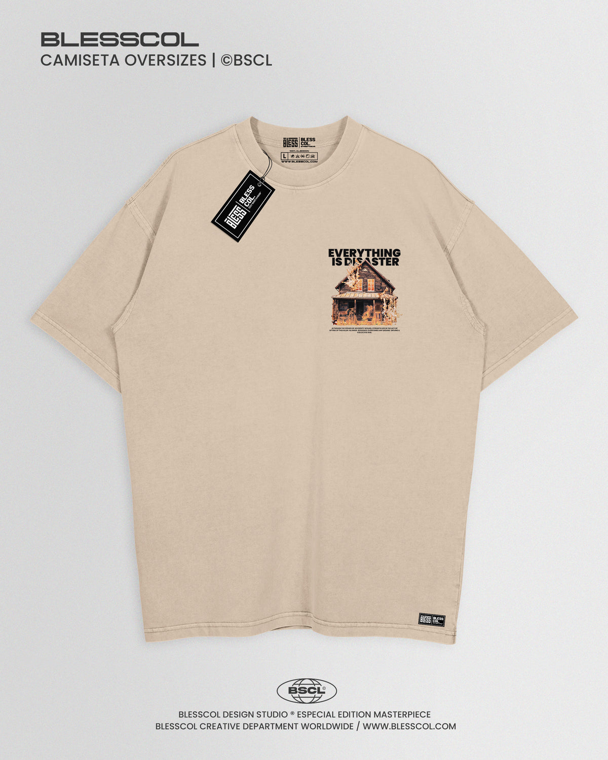 CAMISETA OVERSIZE VERYTHING IS DISASTER