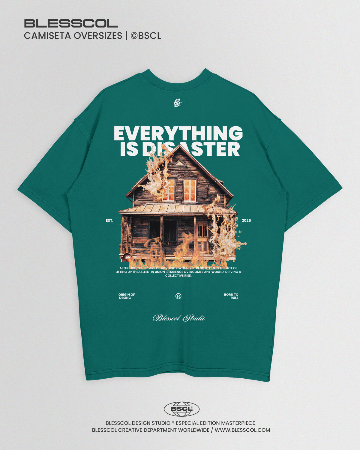 CAMISETA OVERSIZE VERYTHING IS DISASTER