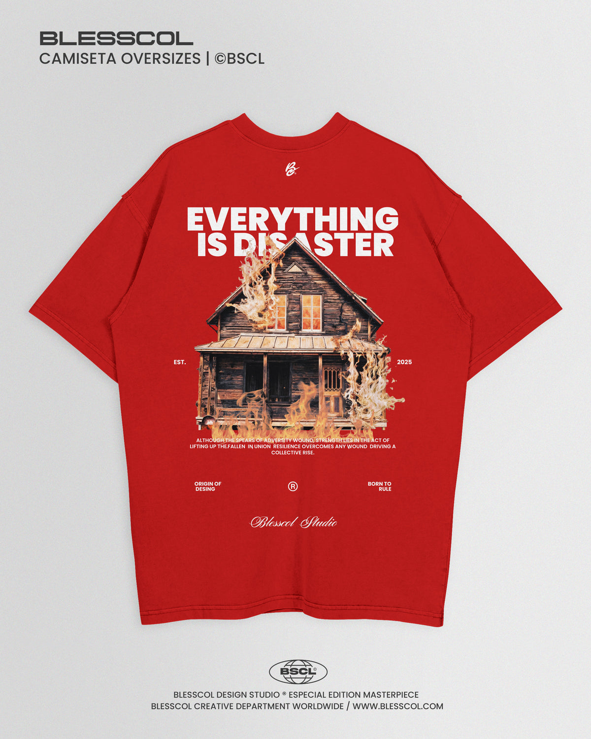 CAMISETA OVERSIZE VERYTHING IS DISASTER