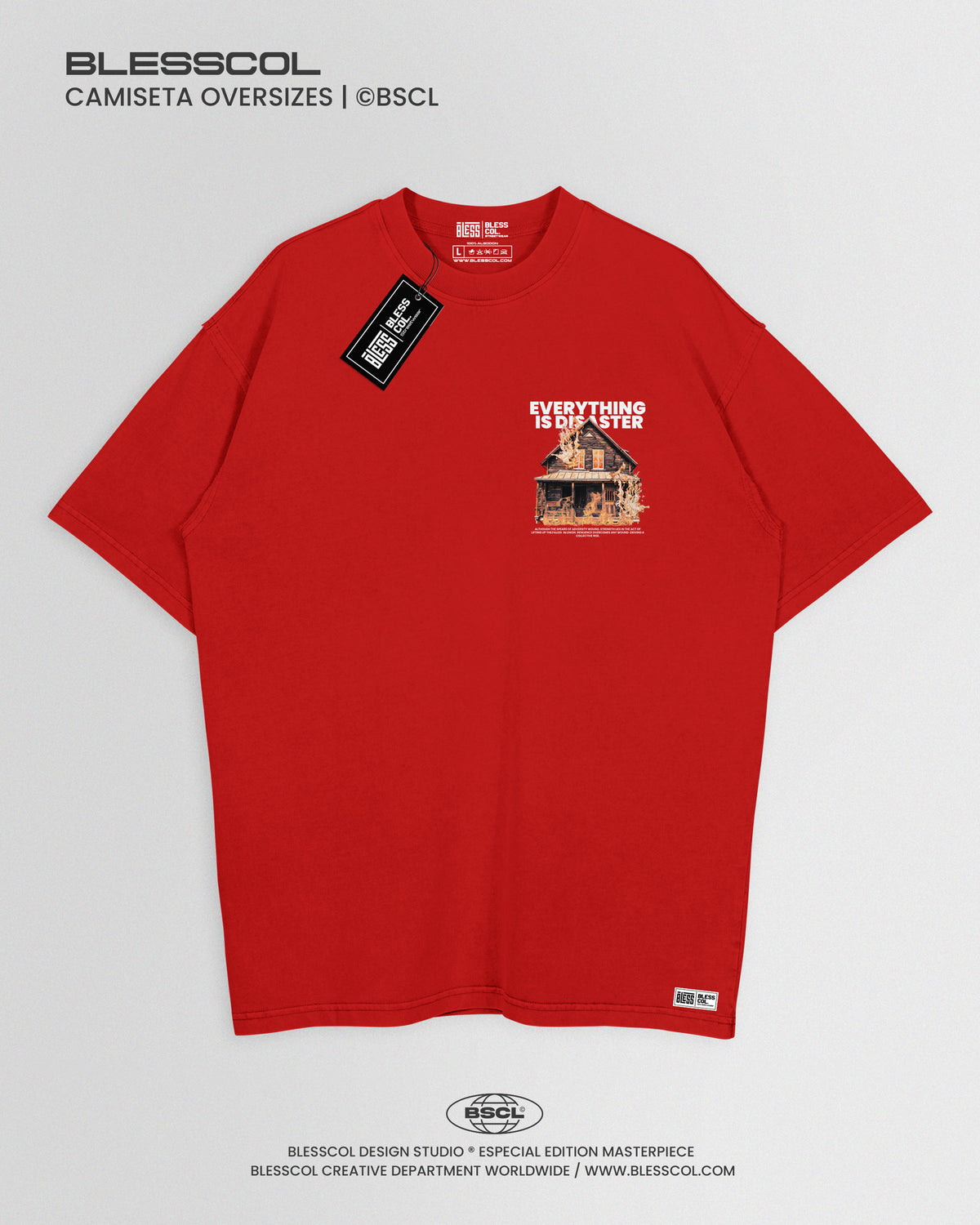 CAMISETA OVERSIZE VERYTHING IS DISASTER