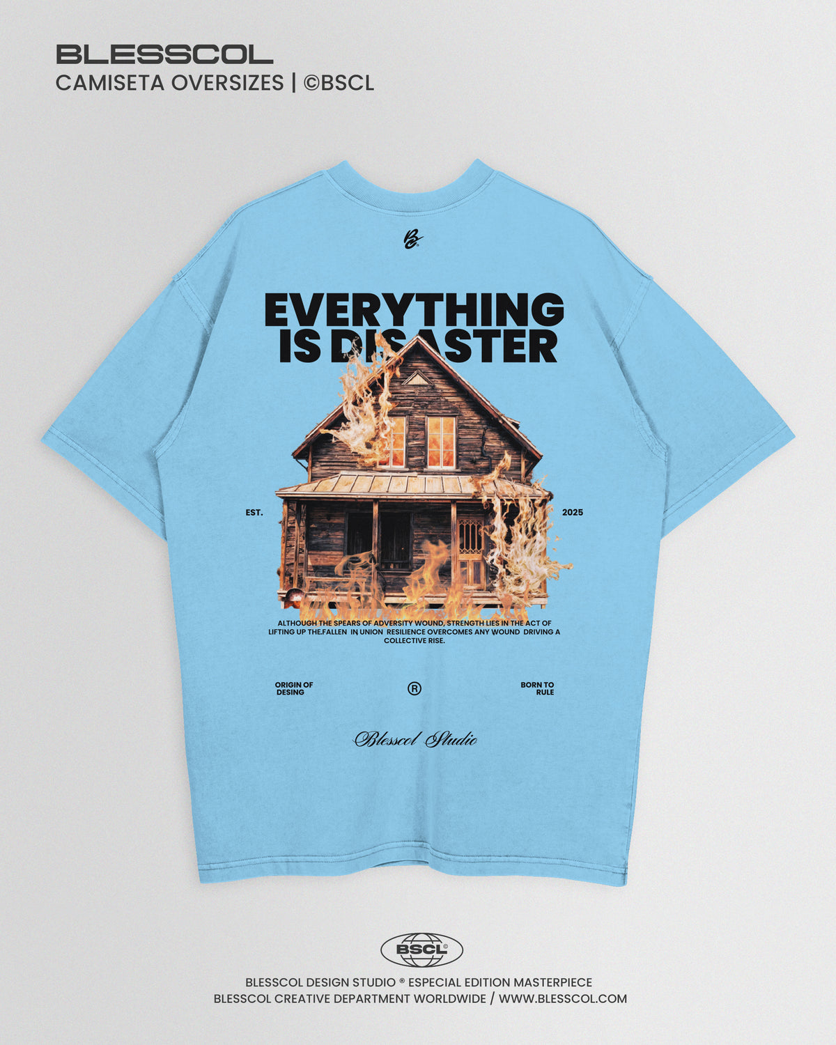 CAMISETA OVERSIZE VERYTHING IS DISASTER