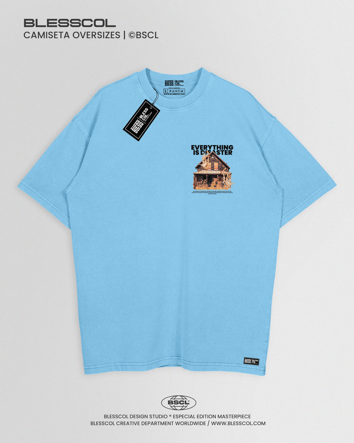 CAMISETA OVERSIZE VERYTHING IS DISASTER
