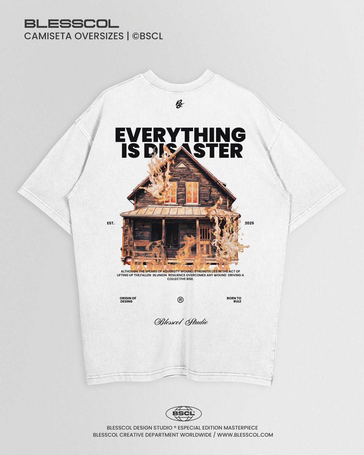 CAMISETA OVERSIZE VERYTHING IS DISASTER