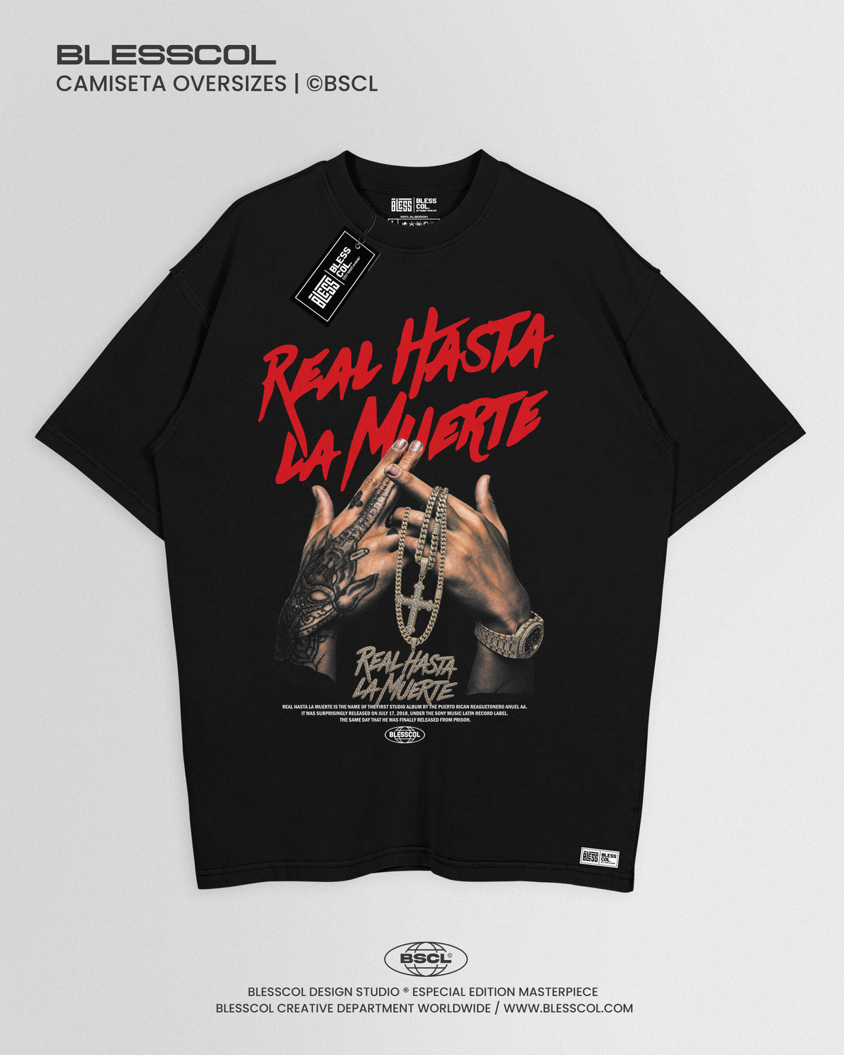 CAMISETA OVERSIZE REAL HASTA LA MUERTE