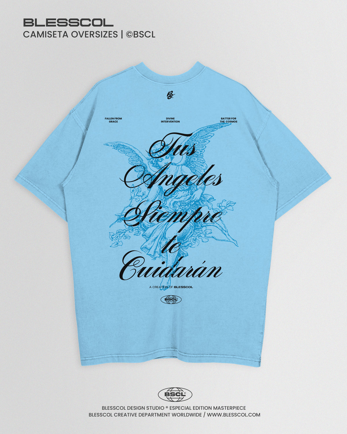 CAMISETA OVERSIZE TUS ANGELES TE CUIDARAN
