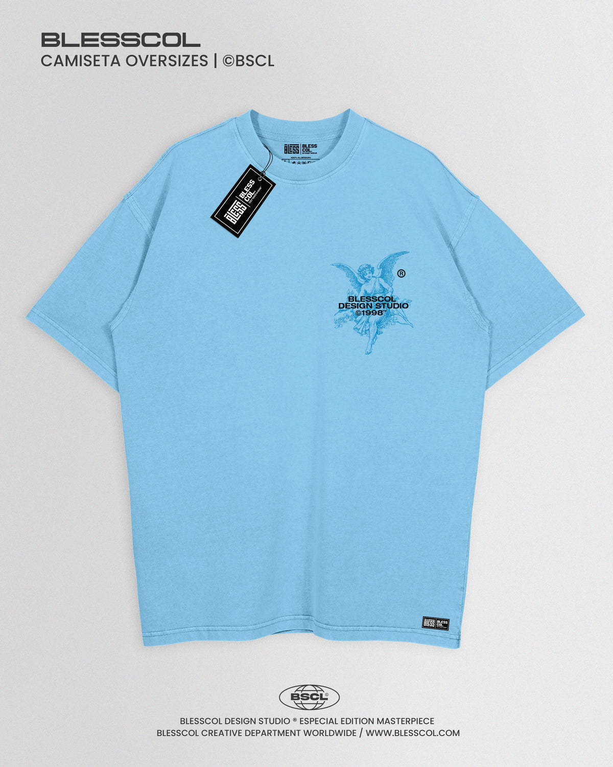CAMISETA OVERSIZE TUS ANGELES TE CUIDARAN