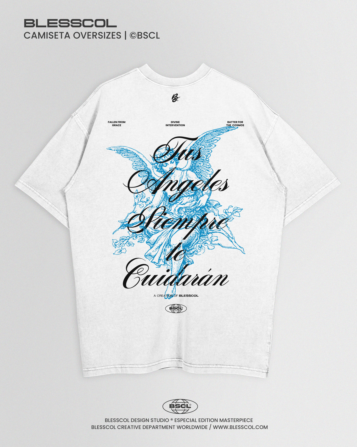 CAMISETA OVERSIZE TUS ANGELES TE CUIDARAN