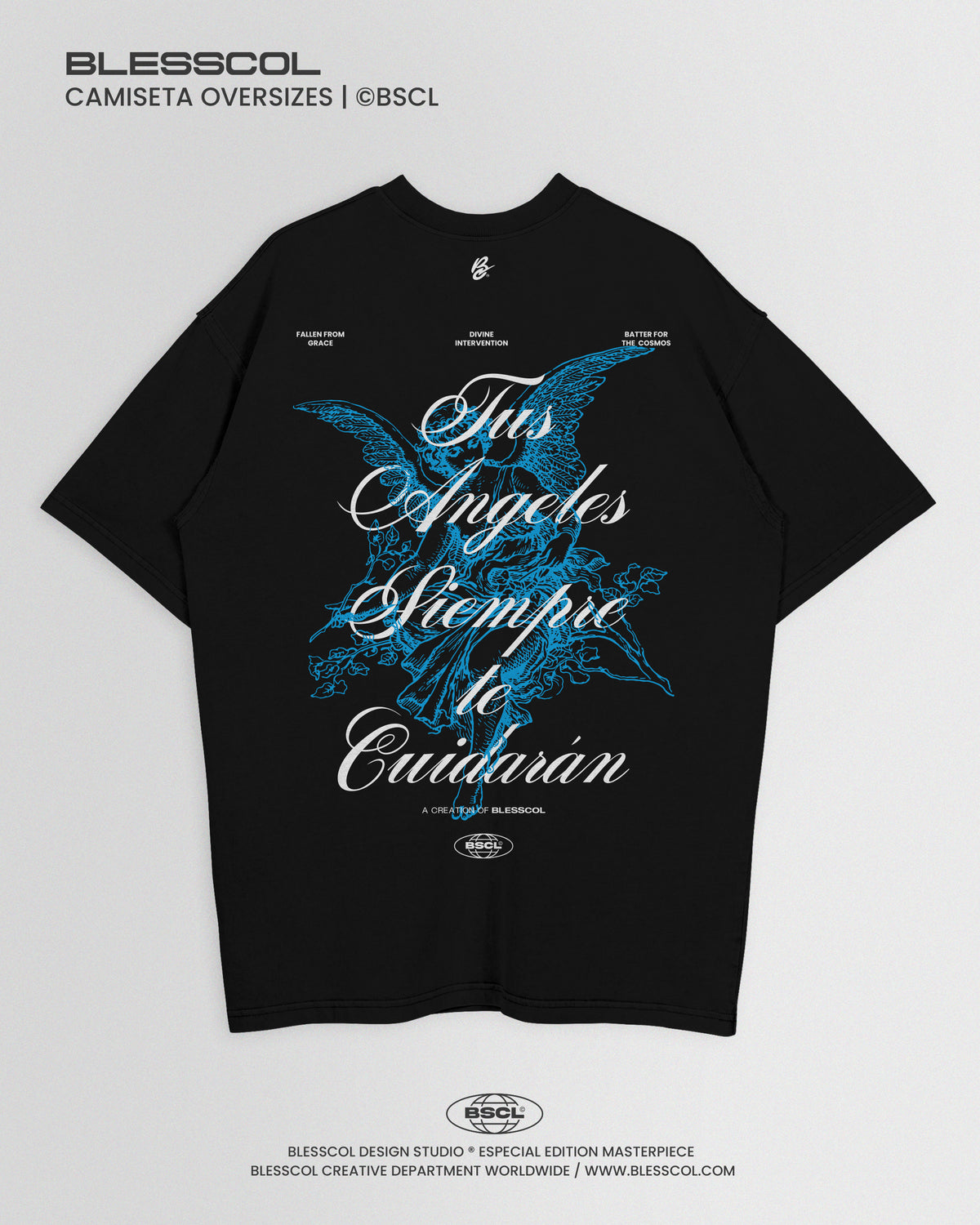 CAMISETA OVERSIZE TUS ANGELES TE CUIDARAN