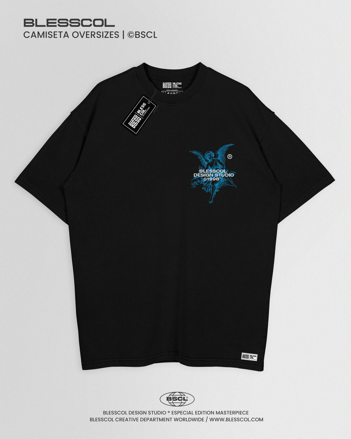 CAMISETA OVERSIZE TUS ANGELES TE CUIDARAN