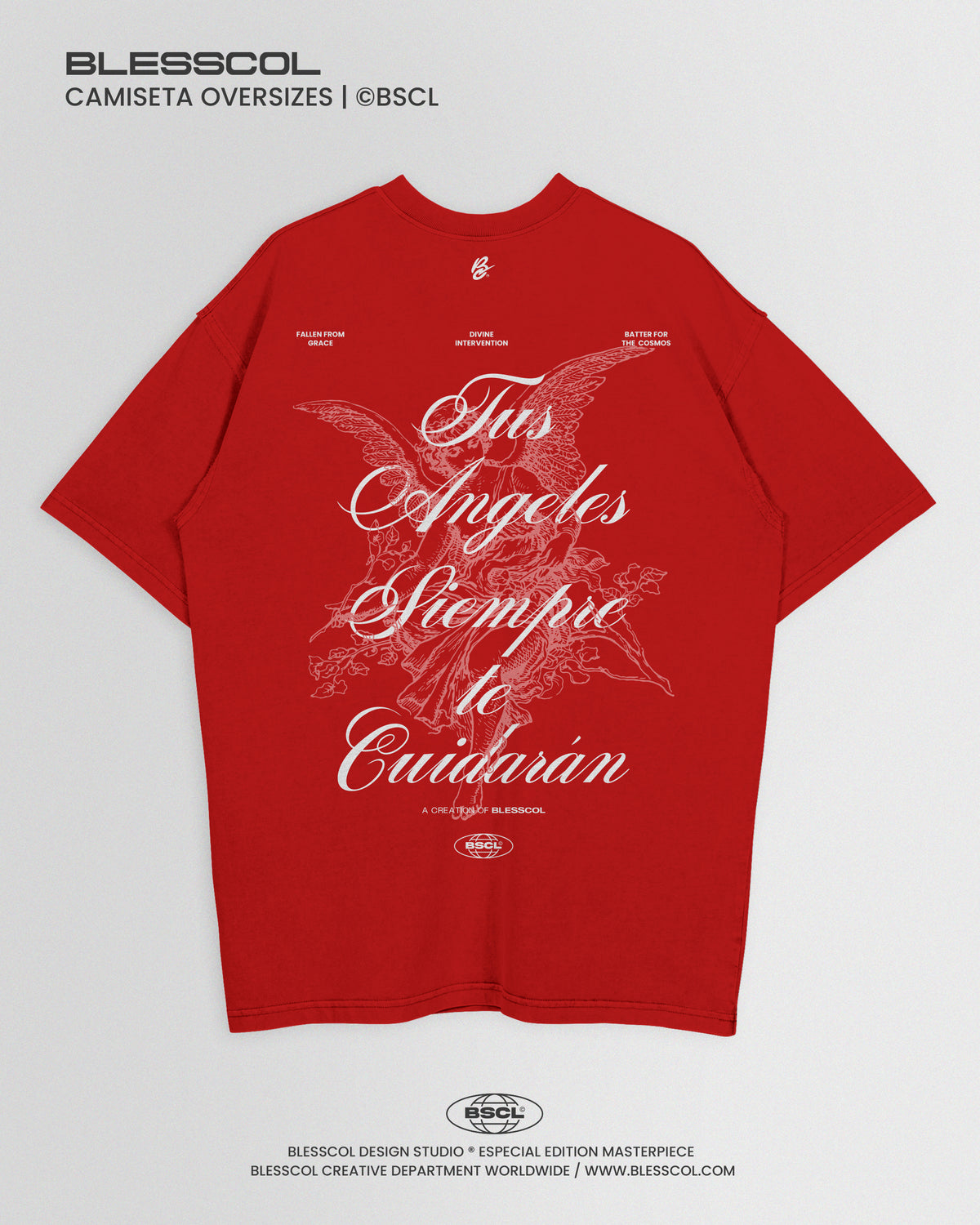 CAMISETA OVERSIZE TUS ANGELES TE CUIDARAN