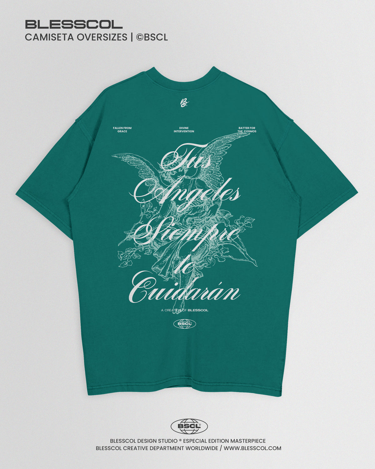 CAMISETA OVERSIZE TUS ANGELES TE CUIDARAN