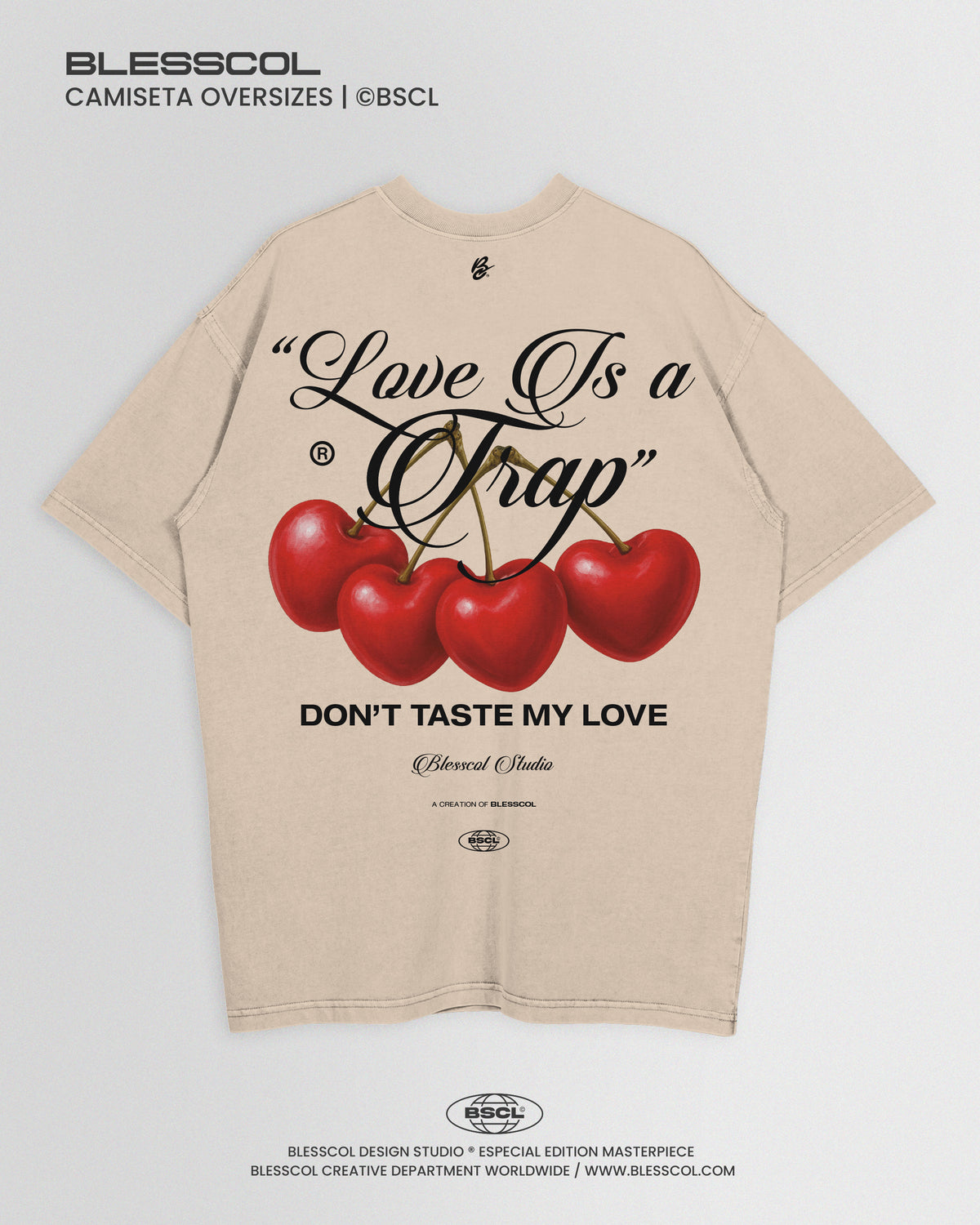 CAMISETA OVERSIZE EDITION LOVE IS A TRAP