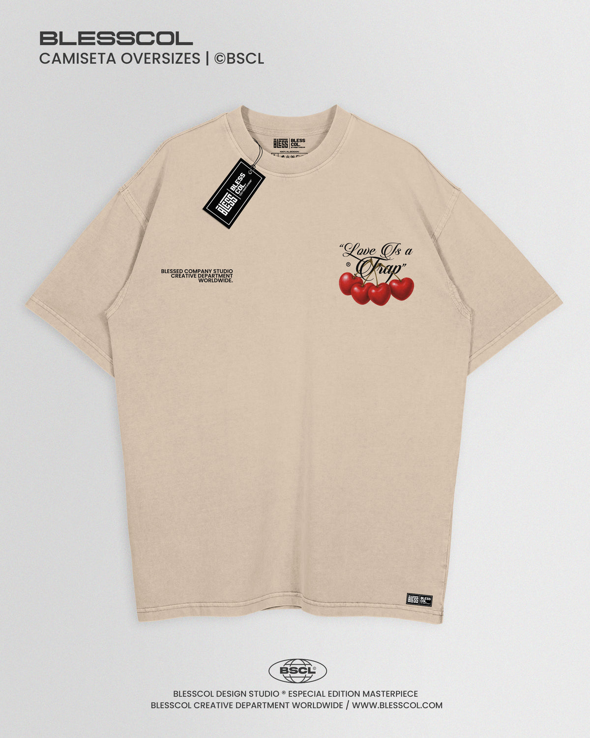 CAMISETA OVERSIZE EDITION LOVE IS A TRAP