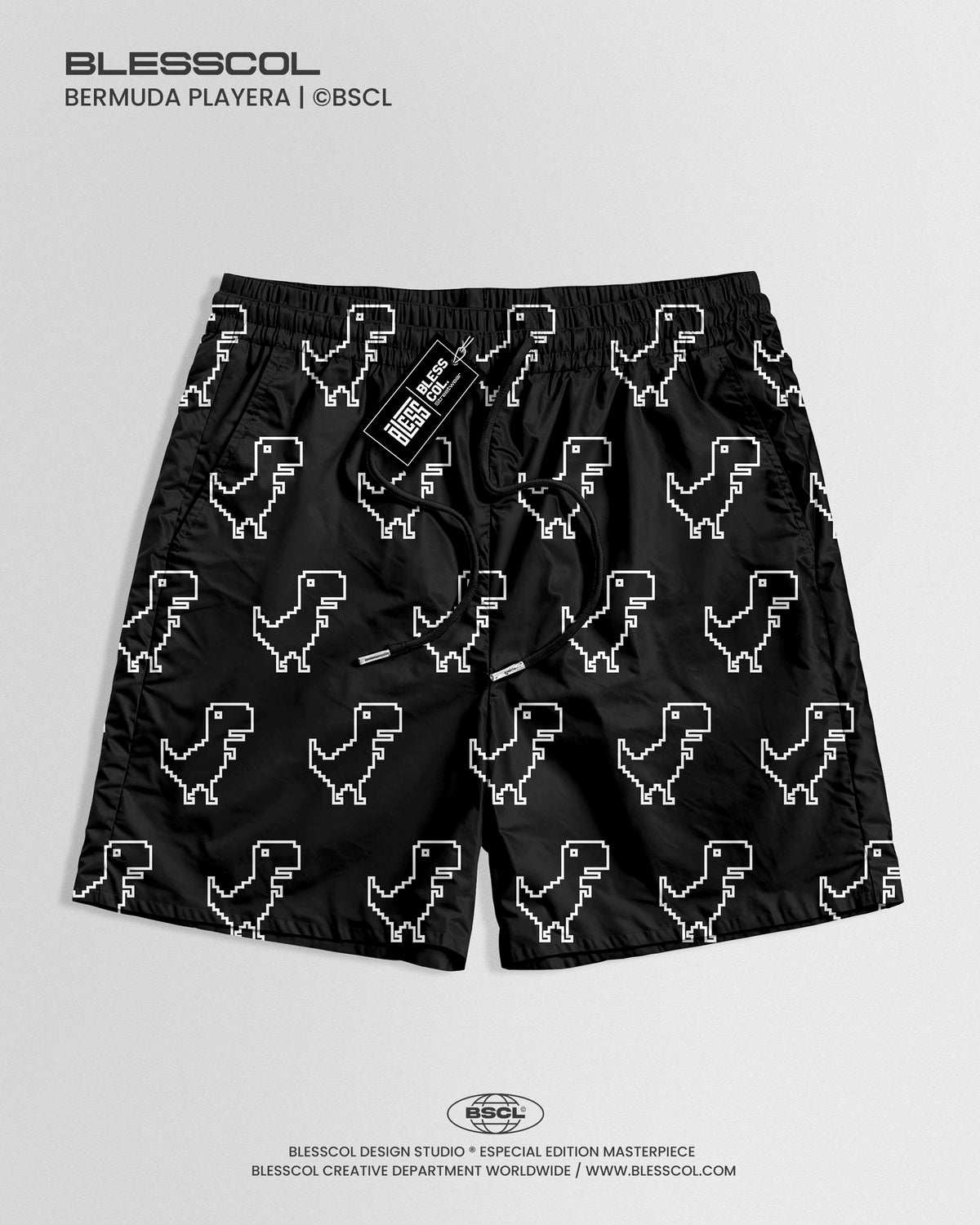PANTALONETA PLAYERA DINO PIXEL